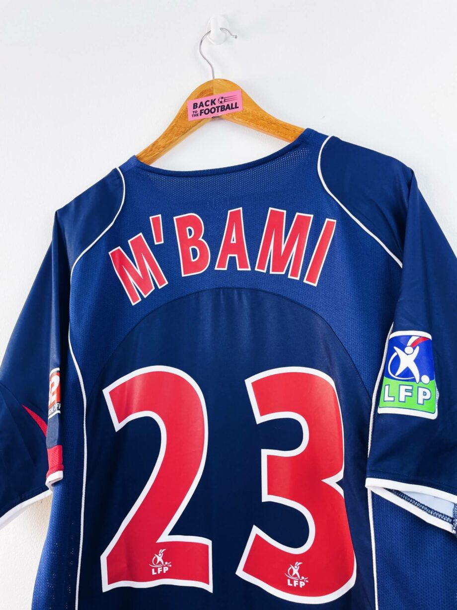 maillot vintage domicile PSG 2004/2005 floqué M'Bami #23