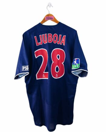 maillot vintage domicile PSG 2003/2004 floqué Ljuboja #28
