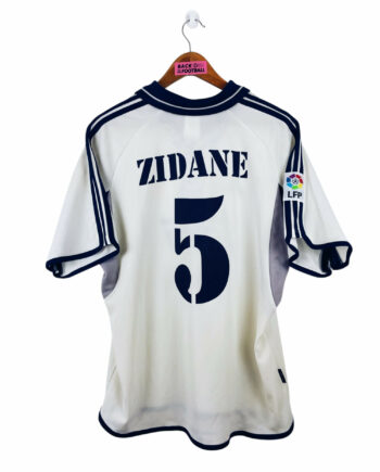 maillot vintage domicile Real Madrid 2000/2001 floqué Zidane #5