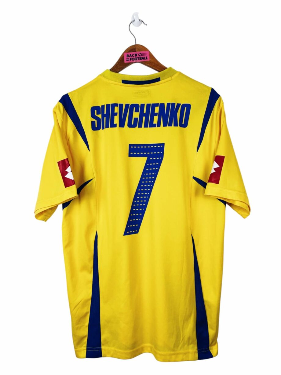 maillot vintage domicile Ukraine 2006 floqué Shevchenko #7