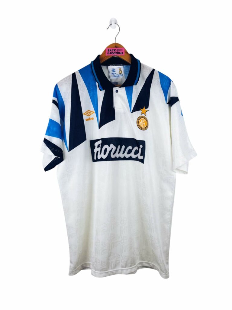 Maillot De Football Rétro Inter Milan 1992-93, Extérieur, Taille L - État Parfait