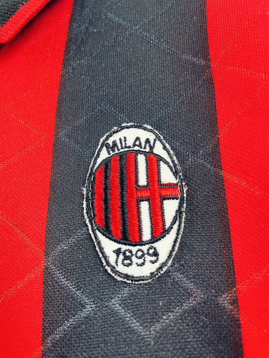 maillot vintage domicile AC Milan 1995/1996 manches longues préparé (match issue) pour le numéro 2