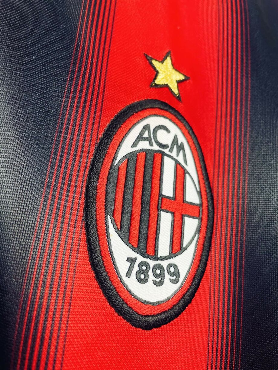 maillot vintage domicile AC Milan 2004/2005 manches longues préparé (match issue) ou porté (match worn) par Costacurta #5