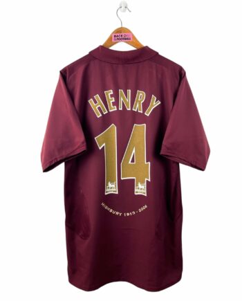 maillot vintage domicile Arsenal 2005/2006 floqué Henry #14