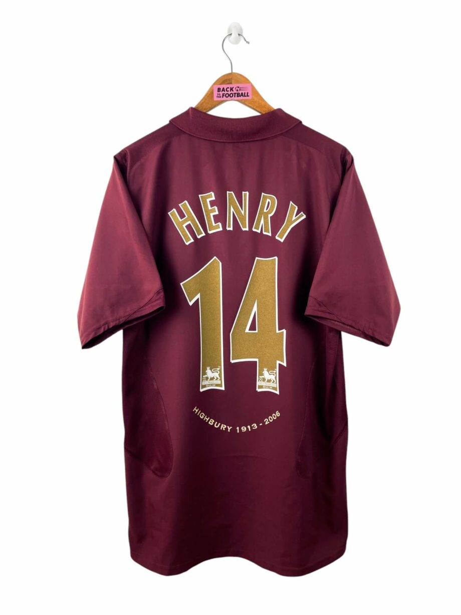 maillot vintage domicile Arsenal 2005/2006 floqué Henry #14