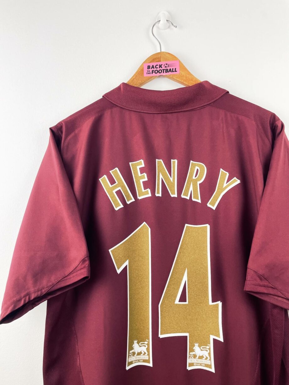 maillot vintage domicile Arsenal 2005/2006 floqué Henry #14
