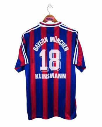 maillot vintage domicile Bayern Munich 1995/1997 floqué Klinsmann #18