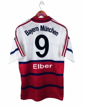 maillot vintage extérieur Bayern Munich 1998/2000 floqué Elber #9