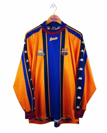 maillot vintage extérieur Barcelone 1997/1998 manches longues