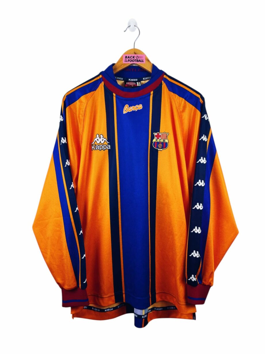 maillot vintage extérieur Barcelone 1997/1998 manches longues