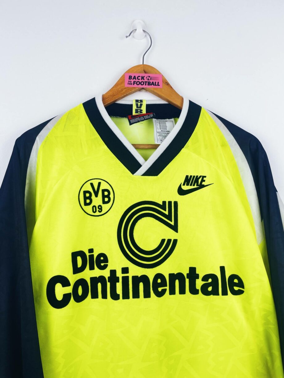 maillot vintage domicile Borussia Dortmund 1995/1996 manches longues préparé pour le numéro 15 (match issue)