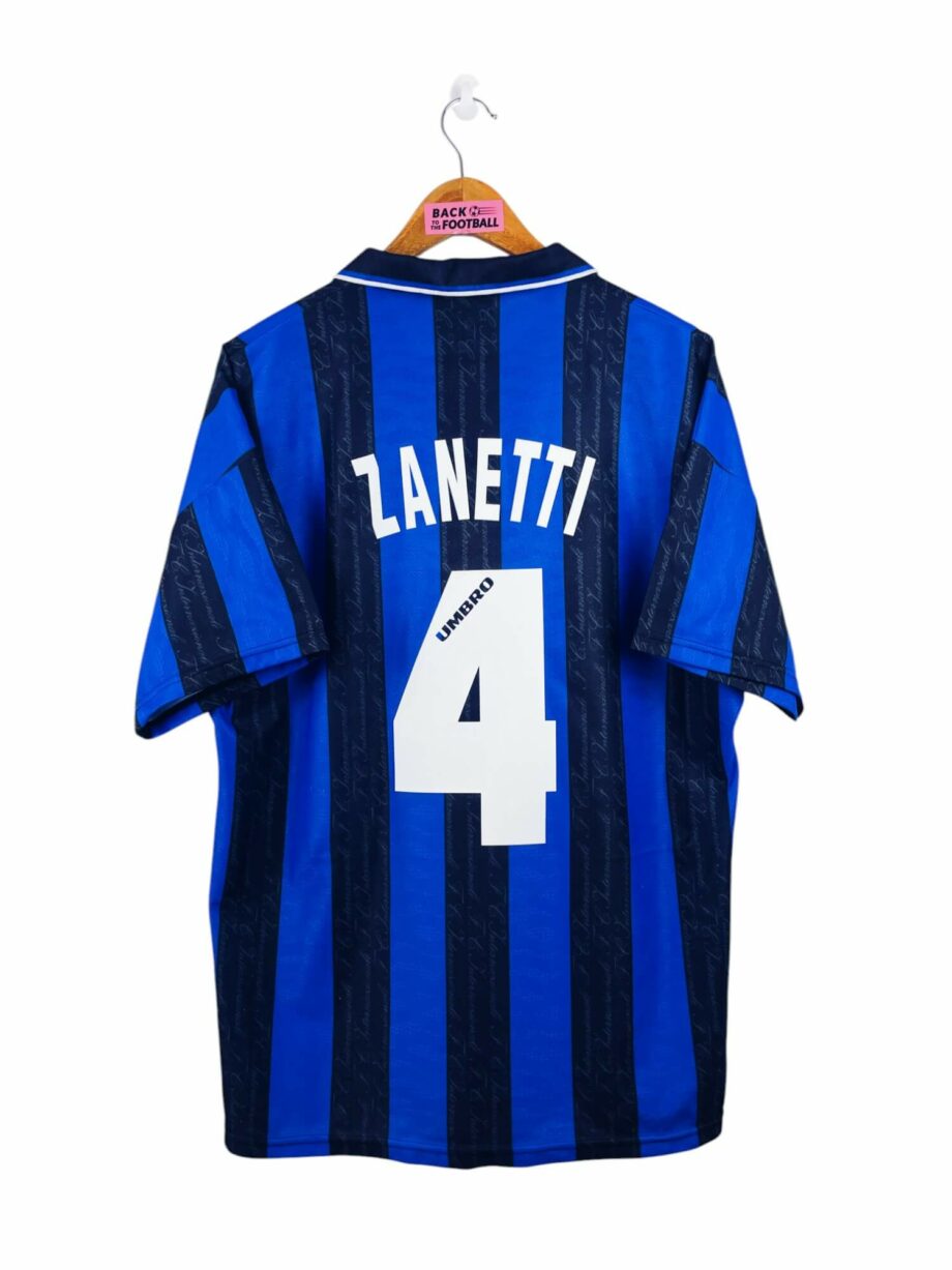 maillot vintage domicile Inter Milan 1996/1997 floqué Zanetti #4