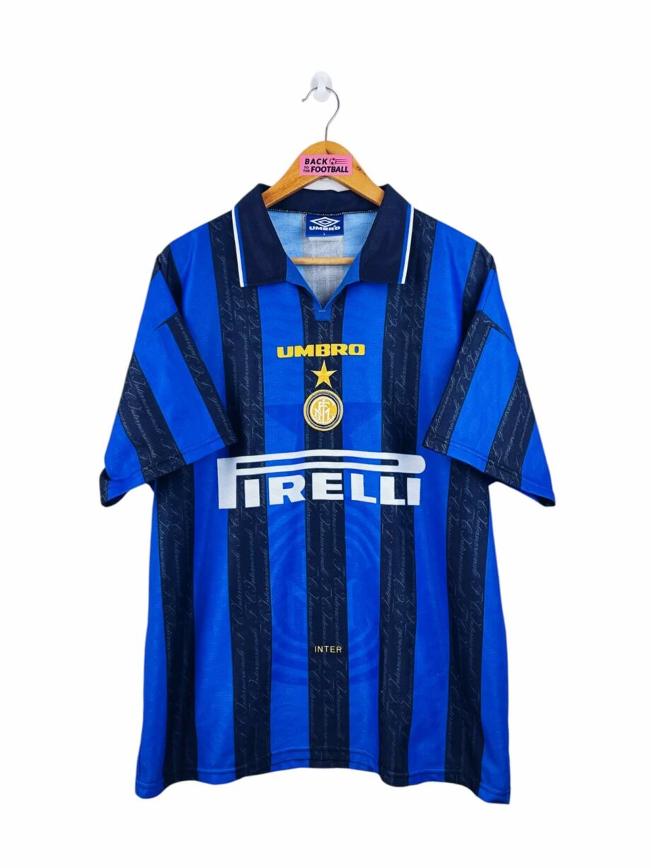maillot vintage domicile Inter Milan 1996/1997 floqué Zanetti #4
