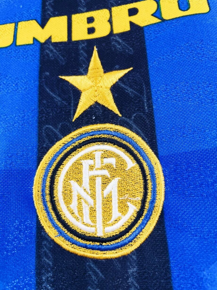 maillot vintage domicile Inter Milan 1996/1997 floqué Zanetti #4