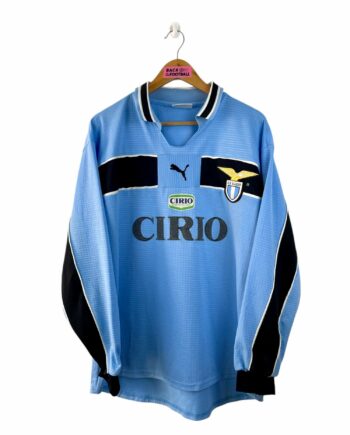 maillot vintage domicile Lazio Rome 1998/2000 manches longues