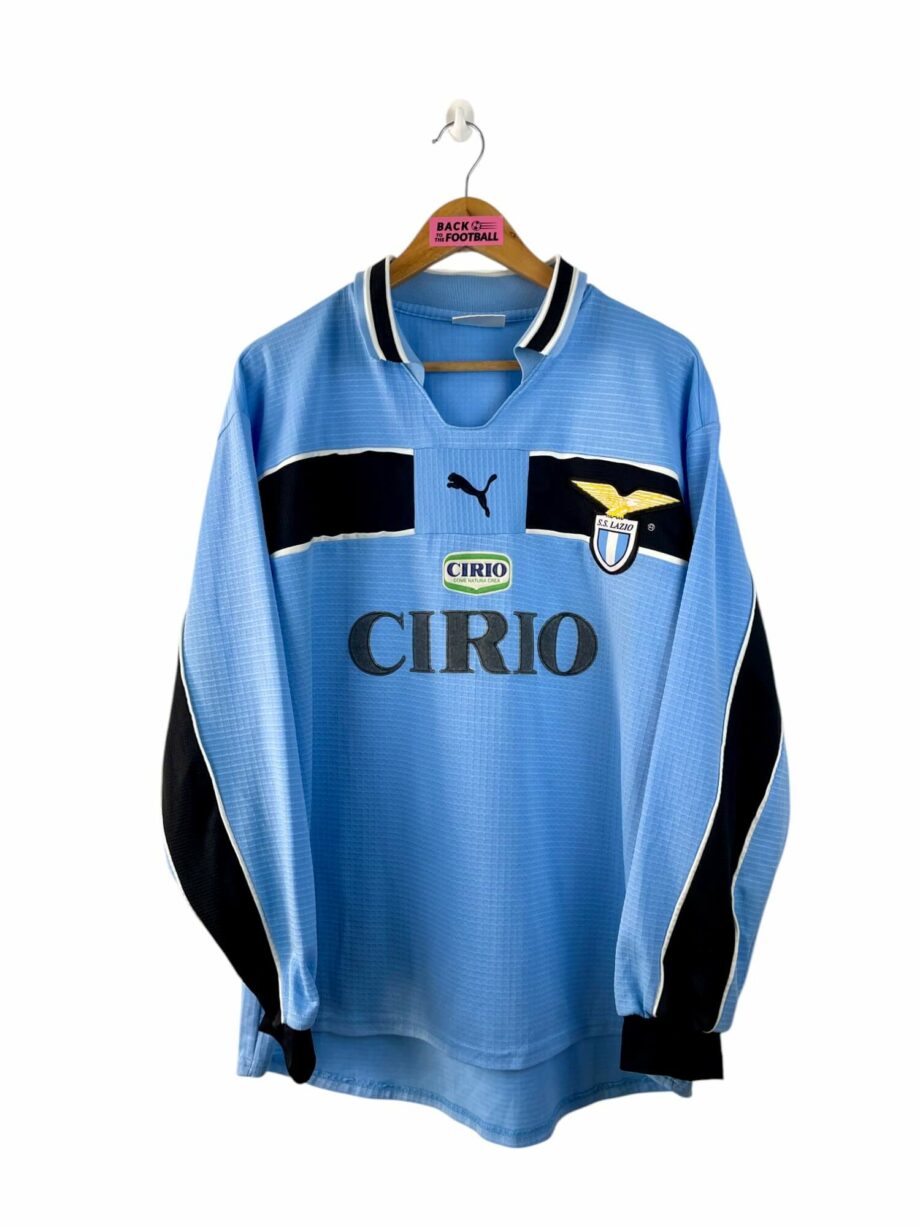 maillot vintage domicile Lazio Rome 1998/2000 manches longues