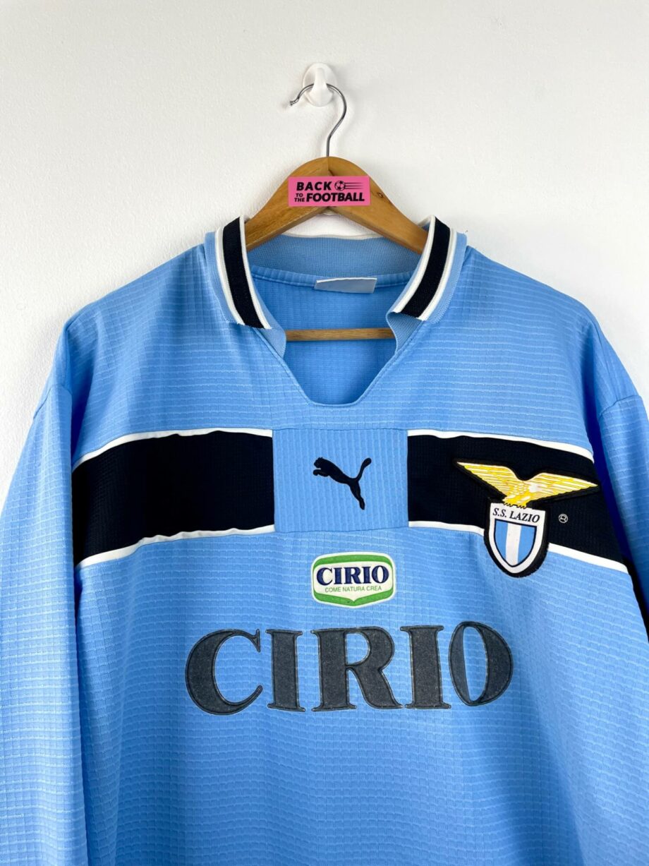 maillot vintage domicile Lazio Rome 1998/2000 manches longues