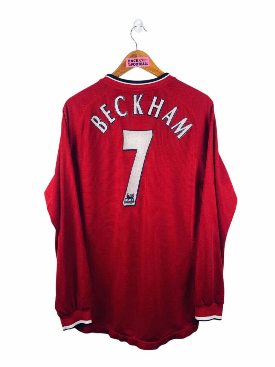 maillot vintage domicile Manchester United 2000/2002 manches longues floqué Beckham #7