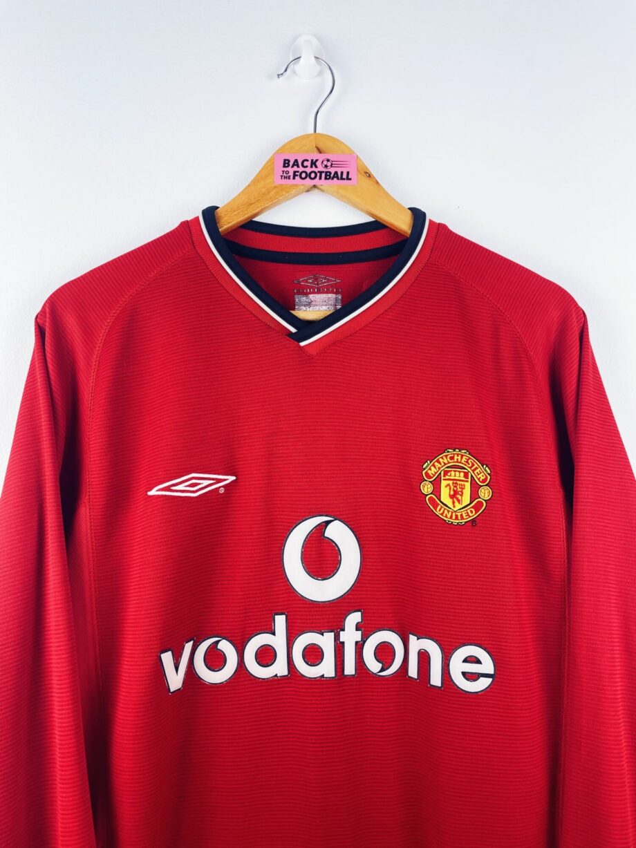 maillot vintage domicile Manchester United 2000/2002 manches longues floqué Beckham #7