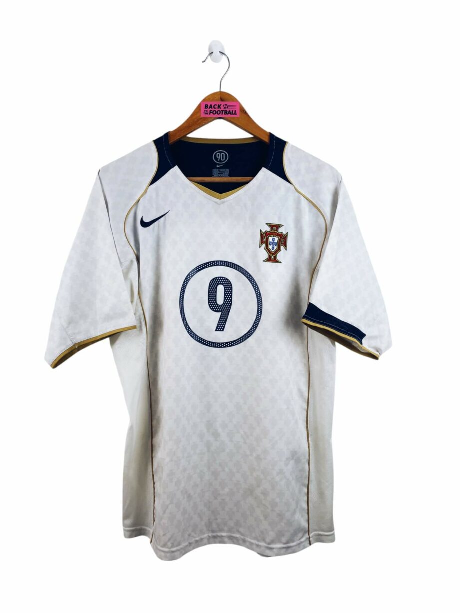maillot vintage extérieur Portugal 2004 floqué Pauleta #9