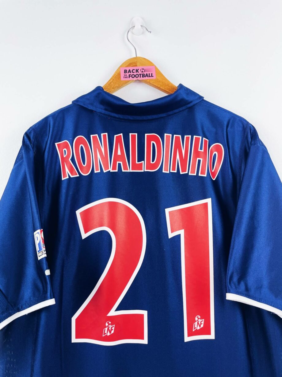 maillot vintage domicile PSG 2001/2002 floqué Ronaldinho #21