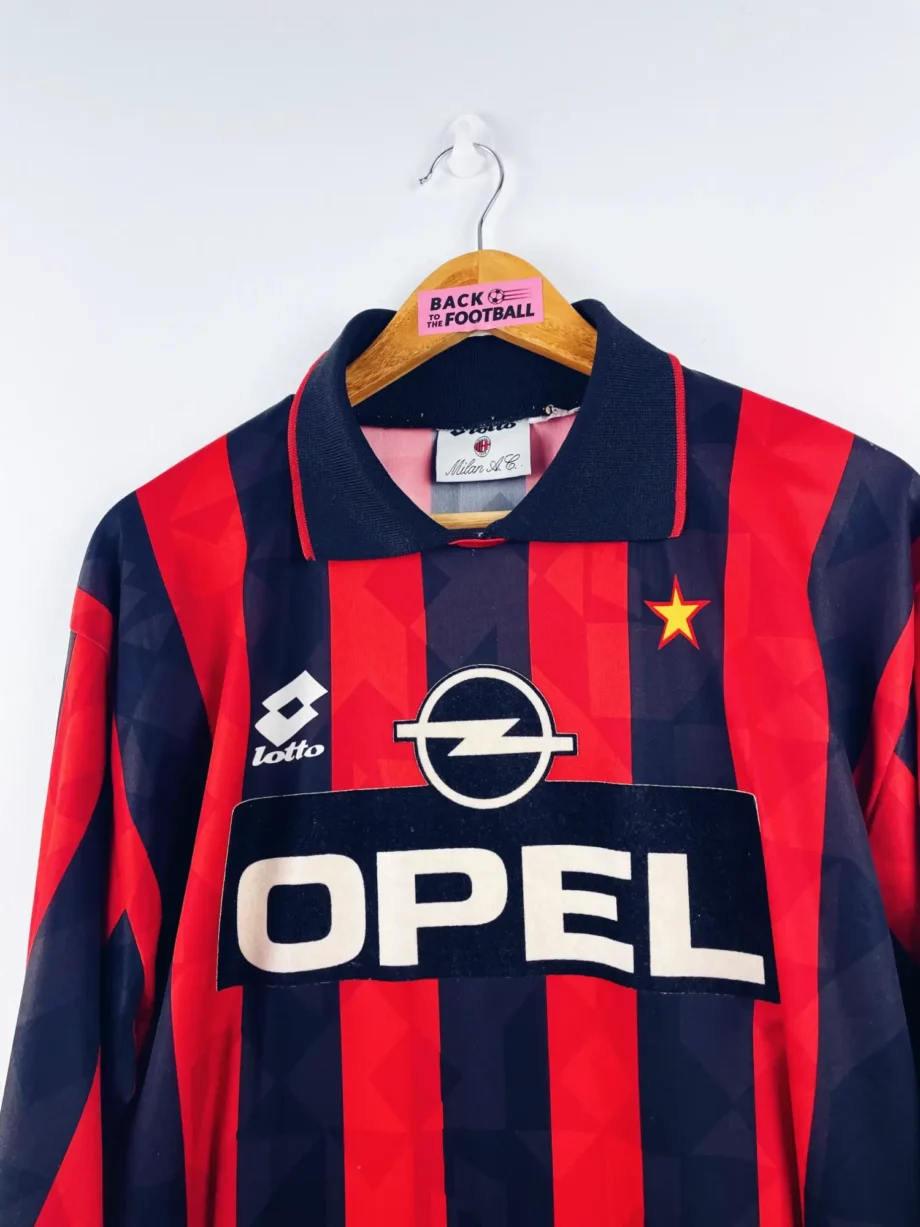 maillot vintage domicile AC Milan 1993/1994 manches longues player issue (stock pro)