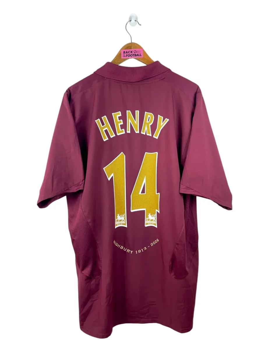 maillot vintage domicile Arsenal 2005/2006 floqué Henry #14