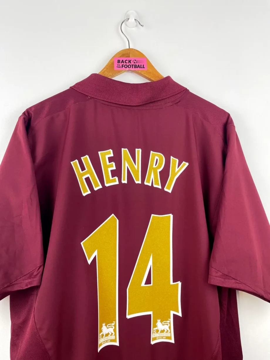 maillot vintage domicile Arsenal 2005/2006 floqué Henry #14