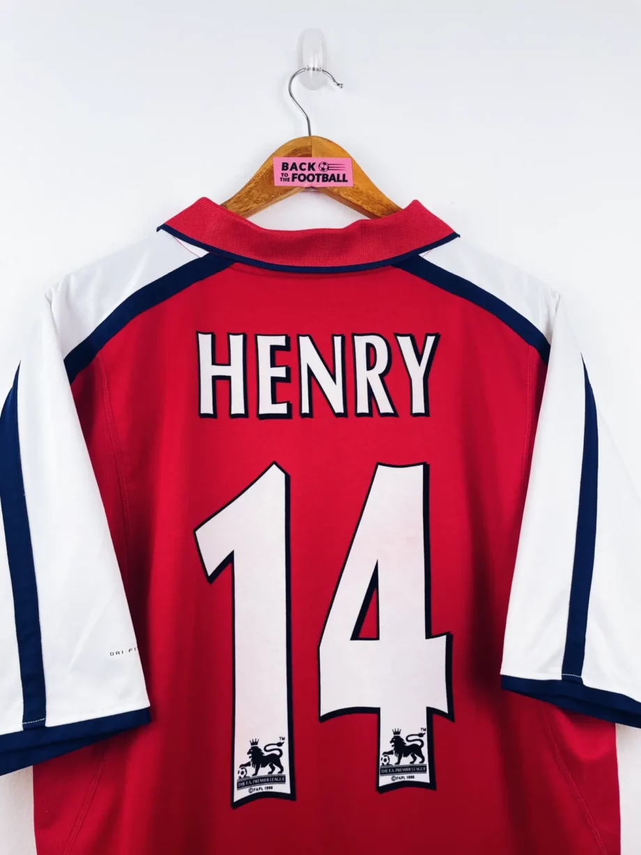 maillot vintage domicile Arsenal 2000/2002 floqué Henry #14