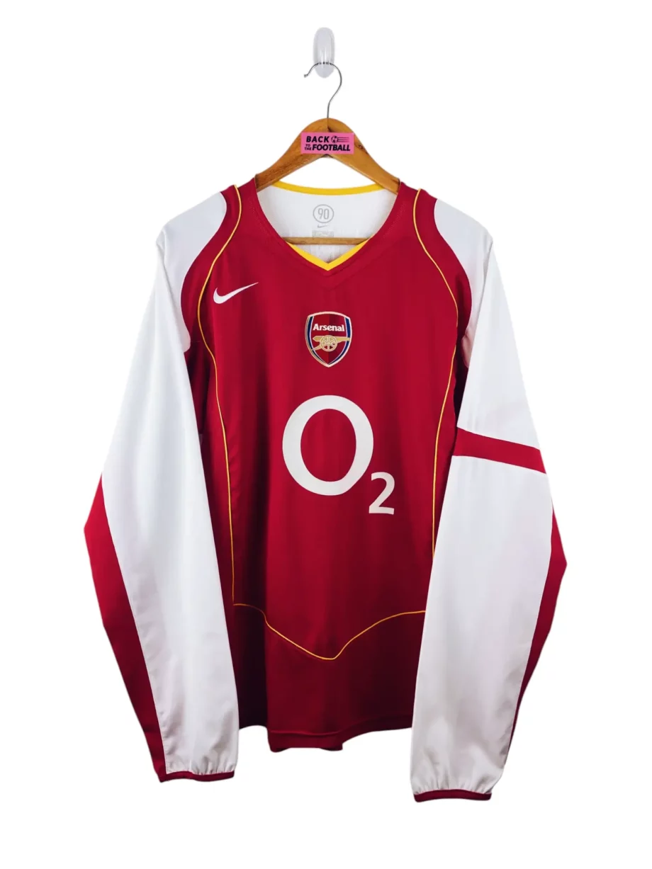 maillot vintage domicile Arsenal 2004/2005 manches longues floqué Henry #14