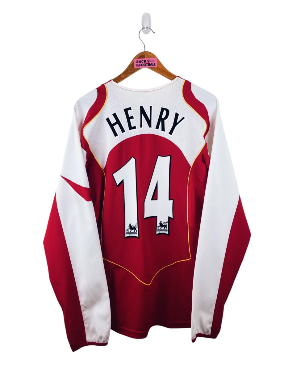 maillot vintage domicile Arsenal 2004/2005 manches longues floqué Henry #14
