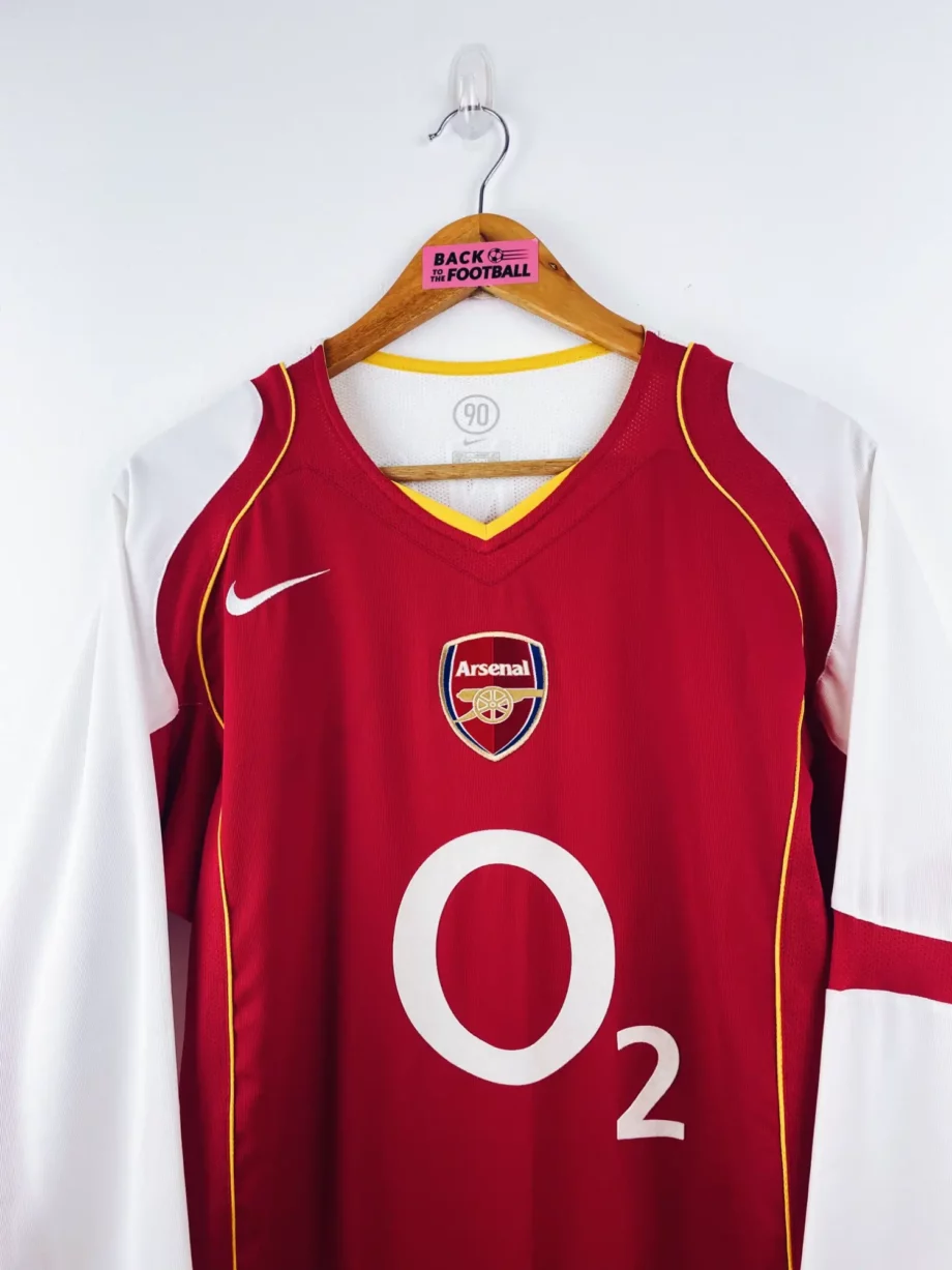 maillot vintage domicile Arsenal 2004/2005 manches longues floqué Henry #14
