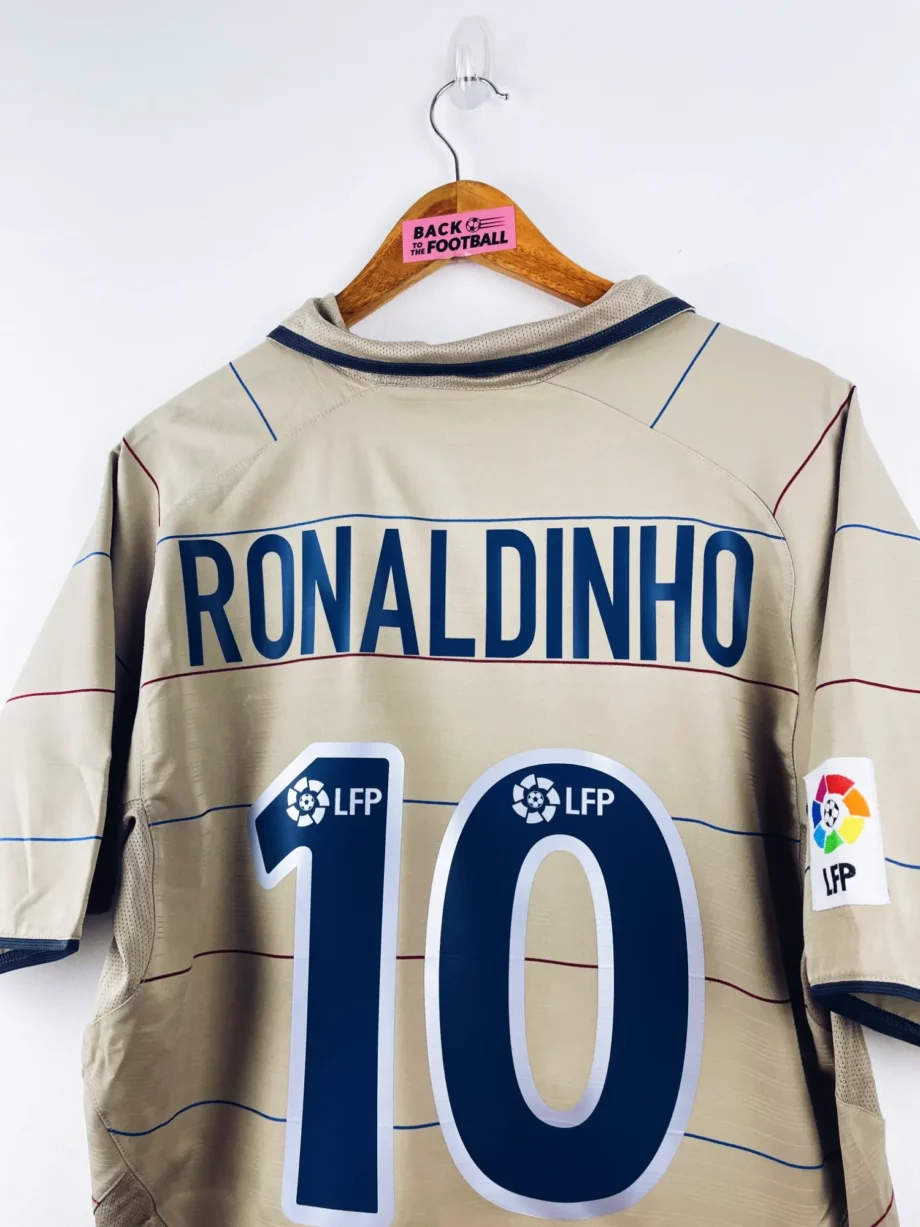 maillot vintage extérieur Barcelone 2003/2004 floqué Ronaldinho #10