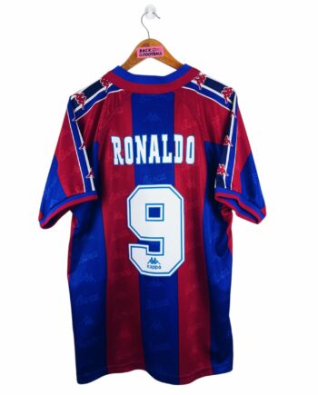 maillot vintage domicile Barcelone 1996/1997 floqué Ronaldo #9