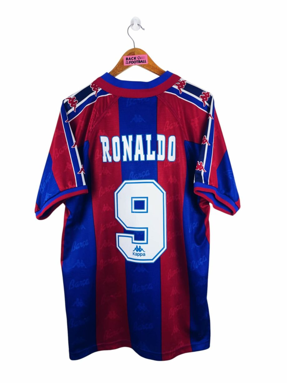 maillot vintage domicile Barcelone 1996/1997 floqué Ronaldo #9