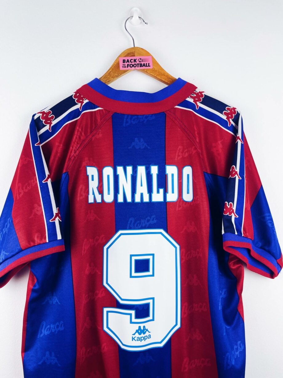 maillot vintage domicile Barcelone 1996/1997 floqué Ronaldo #9