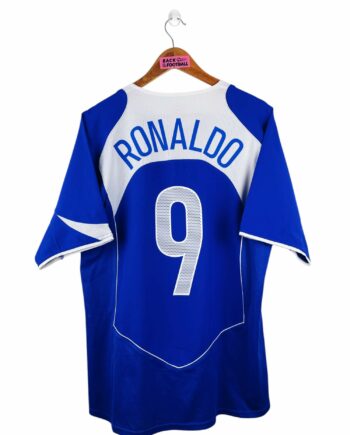 maillot vintage extérieur Brésil 2004 floqué Ronaldo #9
