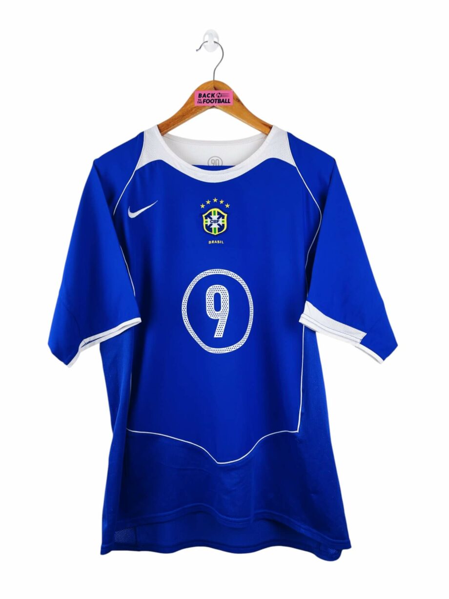 maillot vintage extérieur Brésil 2004 floqué Ronaldo #9