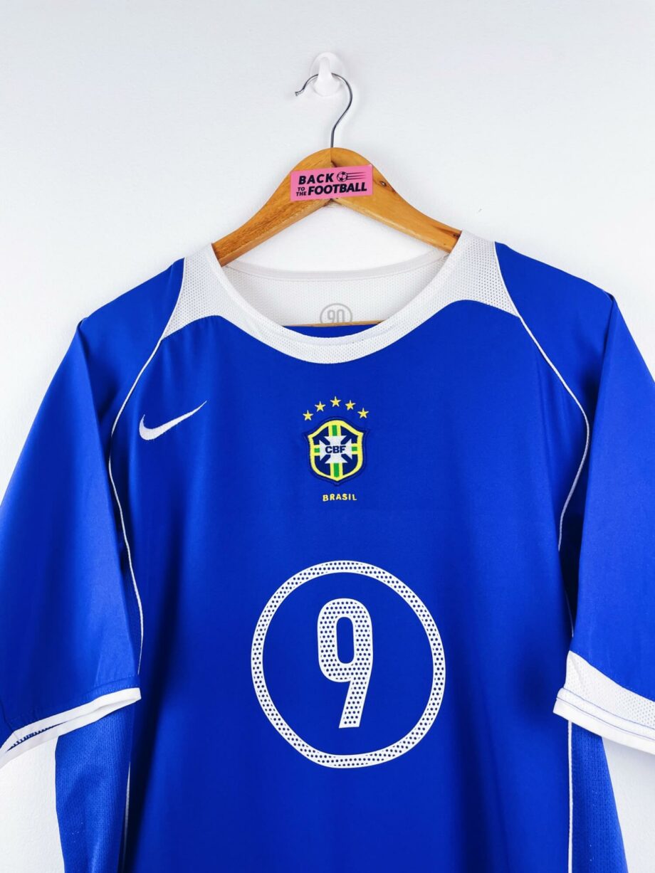 maillot vintage extérieur Brésil 2004 floqué Ronaldo #9