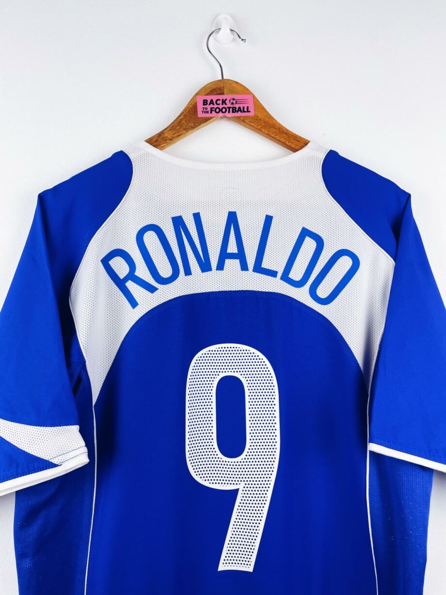 maillot vintage extérieur Brésil 2004 floqué Ronaldo #9