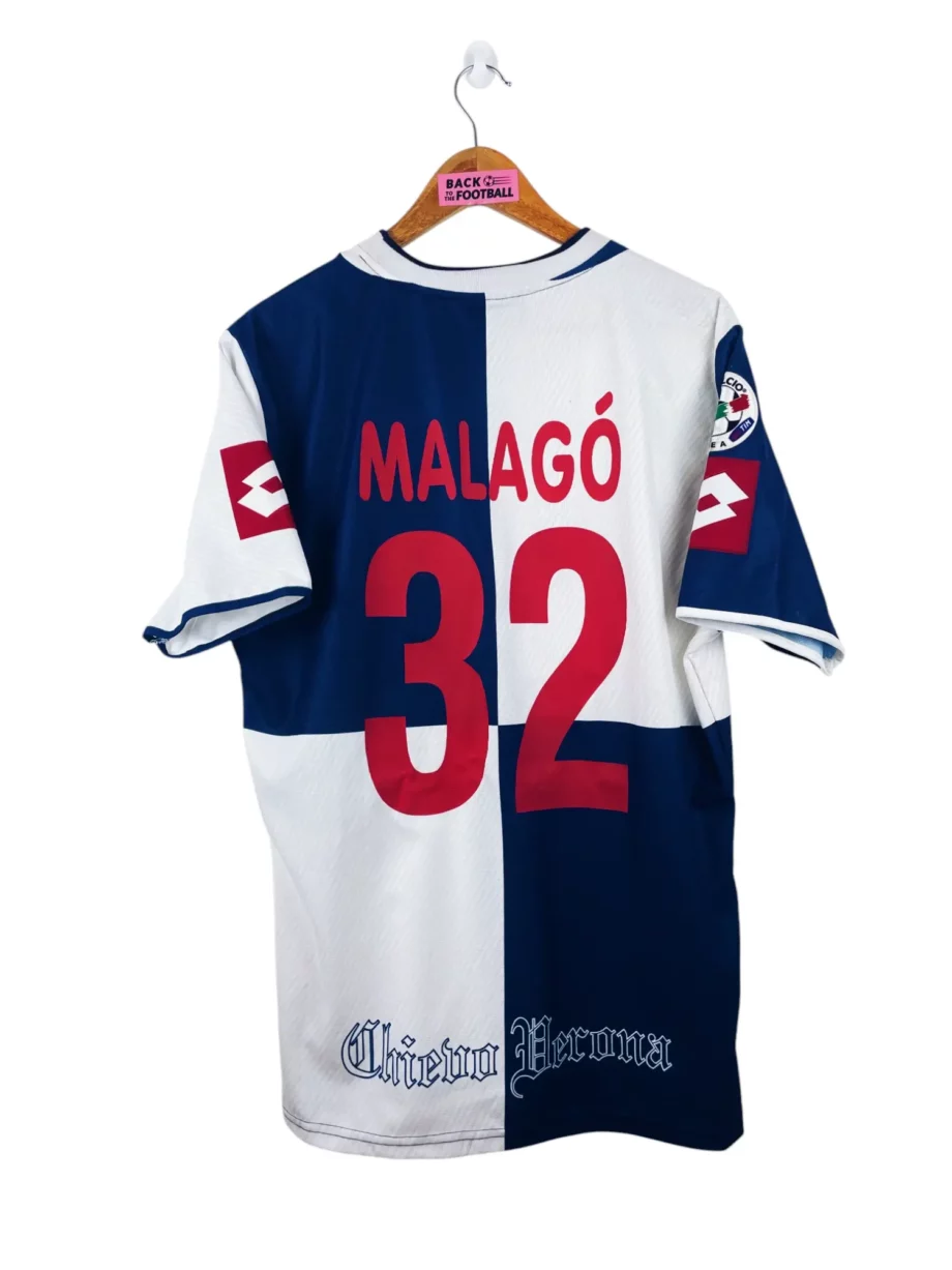maillot extérieur Chievo Verona 2004/2005 préparé (match issue) ou porté (match worn) par Malagó #32