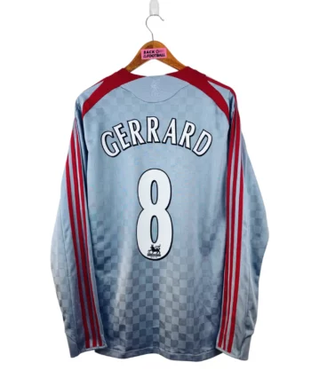 maillot vintage extérieur Liverpool 2008/2010 manches longues floqué Gerrard #8