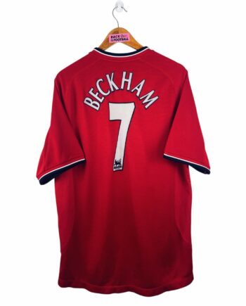 maillot vintage domicile Manchester United 2000/2002 floqué Beckham #7