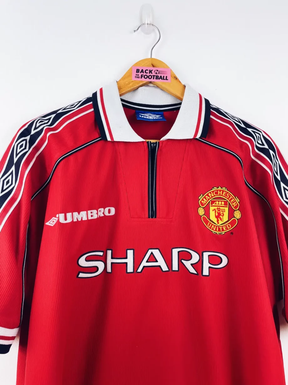 maillot vintage domicile Manchester United 1998/2000 floqué Beckham #7
