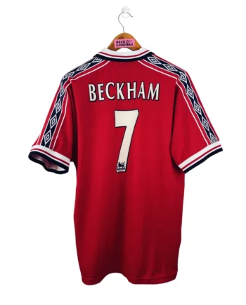 maillot vintage domicile Manchester United 1998/2000 floqué Beckham #7