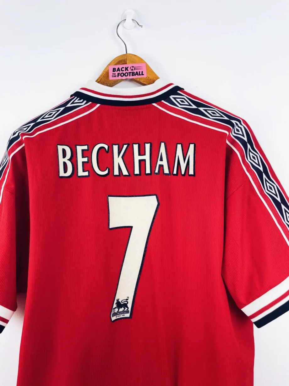 maillot vintage domicile Manchester United 1998/2000 floqué Beckham #7