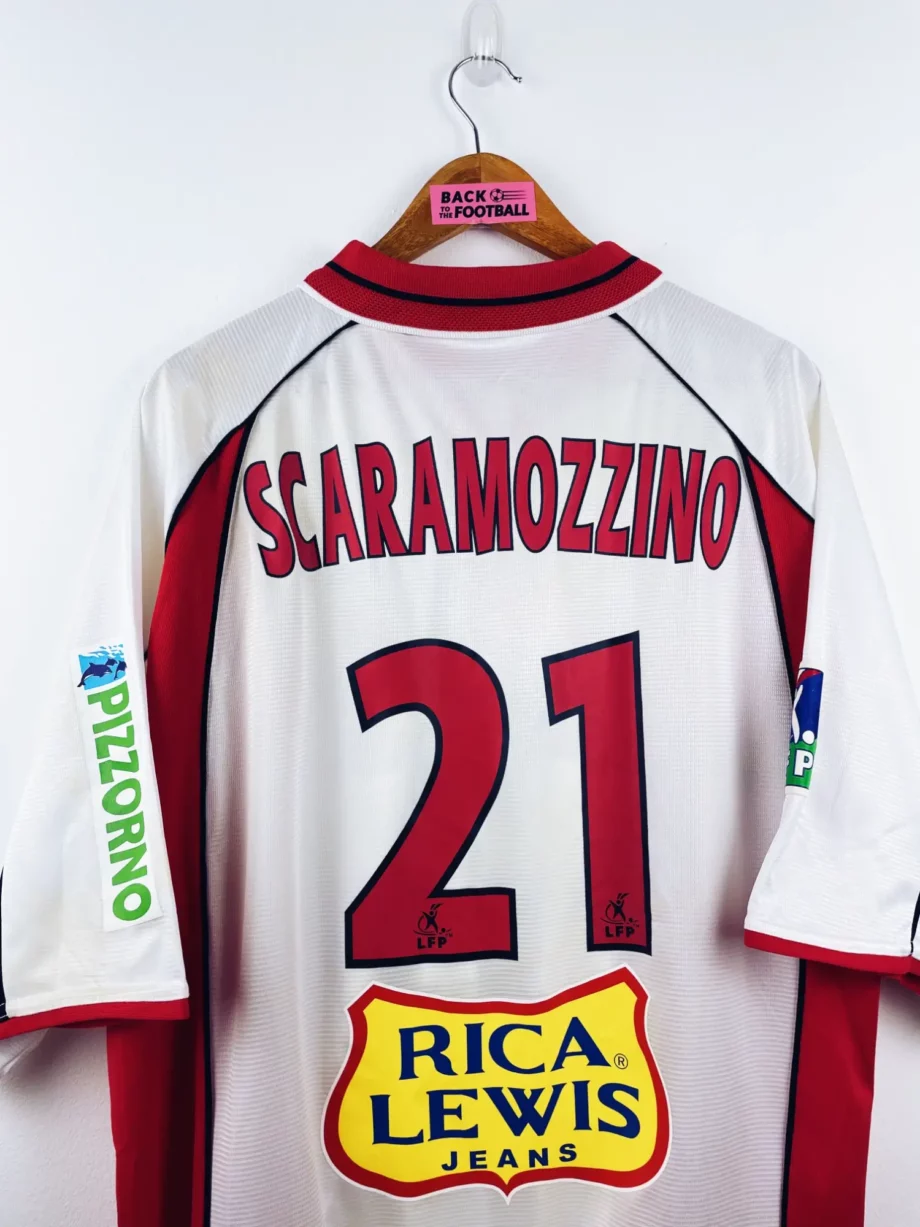 maillot vintage third OGC Nice 2003/2004 porté (match worn) ou préparé (match issue) pour Scaramozzino #21