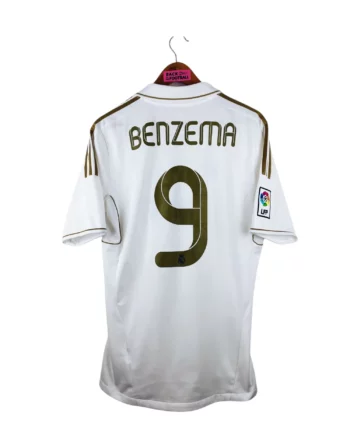 maillot vintage domicile Real Madrid 2011/2012 floqué Benzema #9