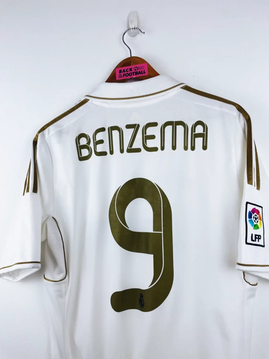 maillot vintage domicile Real Madrid 2011/2012 floqué Benzema #9