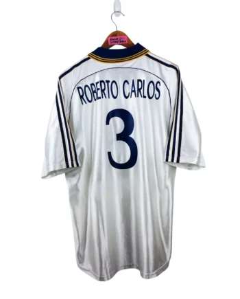 maillot vintage domicile Real Madrid 1998/2000 floqué Roberto Carlos #3